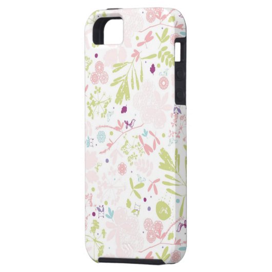 patroon met florale weergave Case-Mate iPhone case (Achterkant Links)