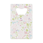 patroon met florale weergave creditkaart flessenopener (Voorkant)