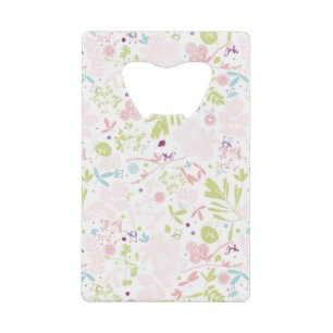 patroon met florale weergave creditkaart flessenopener