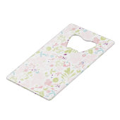 patroon met florale weergave creditkaart flessenopener (Voorkant Gekanteld)