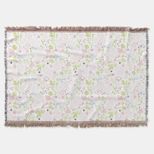 patroon met florale weergave deken (Voorkant)