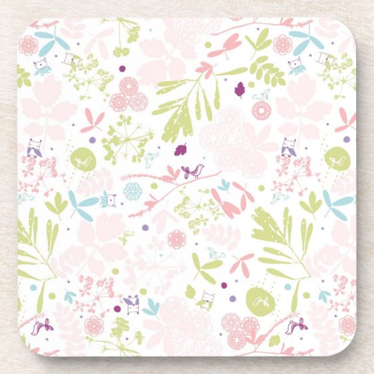 patroon met florale weergave drankjes onderzetter (Voorkant)