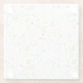 patroon met florale weergave glazen onderzetter (Achterkant)