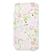 patroon met florale weergave incipio iPhone portemonnee hoesje (Voorkant Agenda)