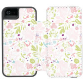 patroon met florale weergave incipio iPhone portemonnee hoesje (Agenda Open)