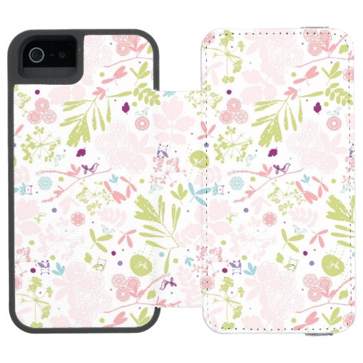 patroon met florale weergave incipio iPhone portemonnee hoesje (Agenda Open)