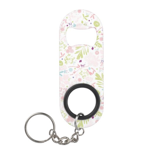 patroon met florale weergave mini flessenopener (Voorkant)