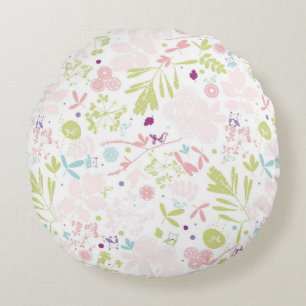 patroon met florale weergave rond kussen