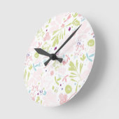 patroon met florale weergave ronde klok (Hoek)
