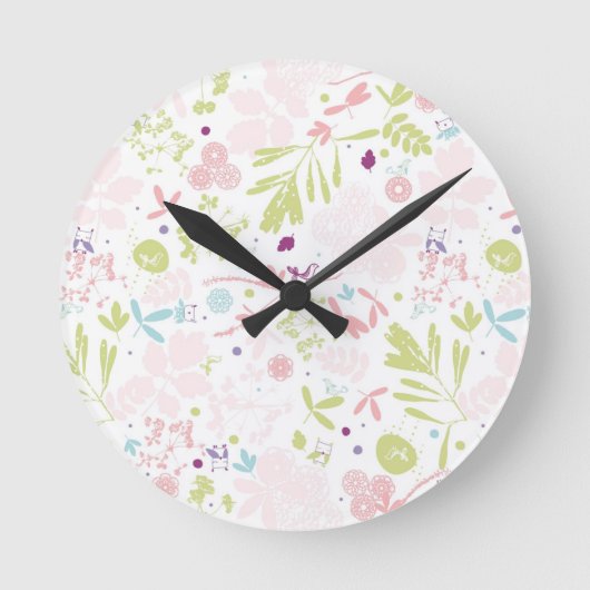 patroon met florale weergave ronde klok (Voorkant)