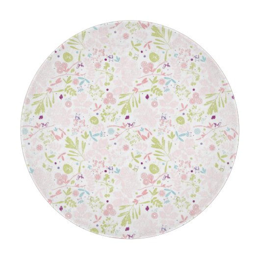 patroon met florale weergave snijplank (Voorkant)