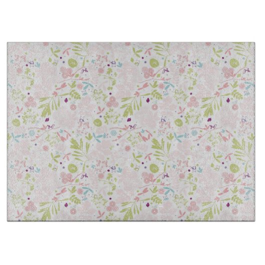 patroon met florale weergave snijplank (Voorkant)