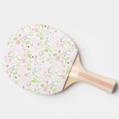 patroon met florale weergave tafeltennisbatje (Zijkant)