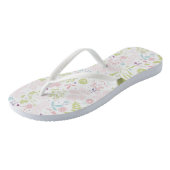 patroon met florale weergave teenslippers (Schuin)