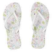 patroon met florale weergave teenslippers (Voetbed)