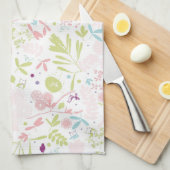 patroon met florale weergave theedoek (Quarter Fold)