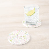 patroon met florale weergave zandsteen onderzetter (Zijkant)