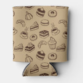 Patroon met gebak, desserts en bakkerij blikjeskoeler (Voorkant)