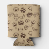 Patroon met gebak, desserts en bakkerij blikjeskoeler (Achterkant)