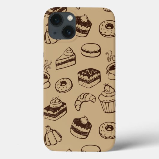 Patroon met gebak, desserts en bakkerij Case-Mate iPhone case (Achterkant)