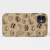 Patroon met gebak, desserts en bakkerij Case-Mate iPhone case (Achterkant (horizontaal))