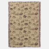 Patroon met gebak, desserts en bakkerij deken (Voorkant Verticaal)