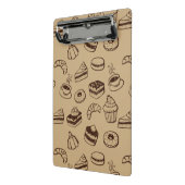 Patroon met gebak, desserts en bakkerij mini klembord (Angled2)