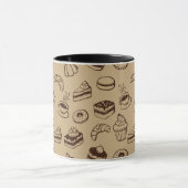 Patroon met gebak, desserts en bakkerij mok (Midden)
