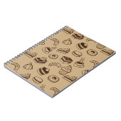 Patroon met gebak, desserts en bakkerij notitieboek (Linkerzijde)