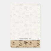 Patroon met gebak, desserts en bakkerij post-it® notes (Voorkant)