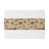 Patroon met gebak, desserts en bakkerij uitnodigingen wikkel (Achterkant Voorbeeld)