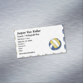 Patroon met gebilderde volleybal magnetisch visitekaartje (Voorbeeld)