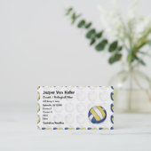 Patroon met gebilderde volleybal visitekaartje (Staand voorkant)