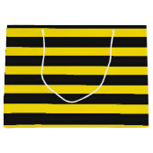 Patroon met geel en zwart bijenachtig strepen groot cadeauzakje (Voorkant)