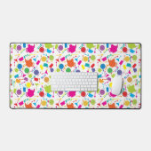 Patroon met gekleurde keukenspullen bureaumat (Keyboard & Muis)