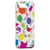 Patroon met gekleurde keukenspullen Case-Mate iPhone case (Back/Rechts)