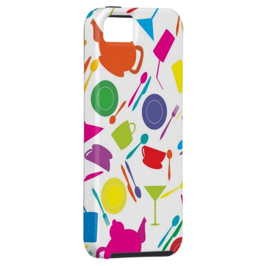 Patroon met gekleurde keukenspullen Case-Mate iPhone case (Back/Rechts)