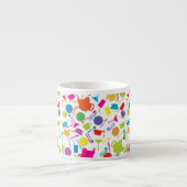 Patroon met gekleurde keukenspullen espresso kop (Voorkant)