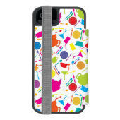 Patroon met gekleurde keukenspullen incipio iPhone portemonnee hoesje (Agenda Achterkant)