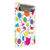 Patroon met gekleurde keukenspullen mini klembord (Schuin)