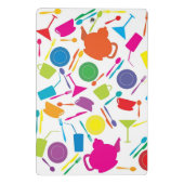 Patroon met gekleurde keukenspullen mini klembord (Achterkant)