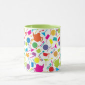 Patroon met gekleurde keukenspullen mok (Midden)