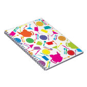 Patroon met gekleurde keukenspullen notitieboek (Rechterzijde)
