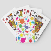 Patroon met gekleurde keukenspullen pokerkaarten (Achterkant)