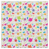 Patroon met gekleurde keukenspullen stof (Swatch)