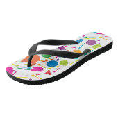 Patroon met gekleurde keukenspullen teenslippers (Schuin)