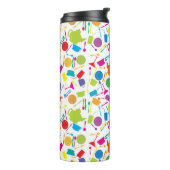 Patroon met gekleurde keukenspullen thermosbeker (Gedraaid links)