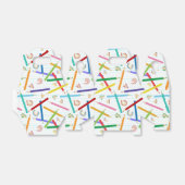 Patroon met gekleurde pennen bedankdoosjes (Uitgevouwen)