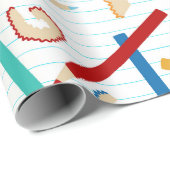 Patroon met gekleurde pennen cadeaupapier (Rol Hoek)
