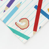 Patroon met gekleurde pennen fleece deken (Hoek)